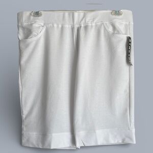 Onque Casuals Stretchy White French Terry 10" Shorts Size XL NWT